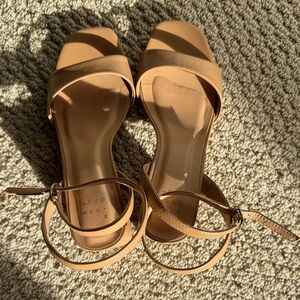 a new day Tan Ankle-Strap Sandals with Open Toe